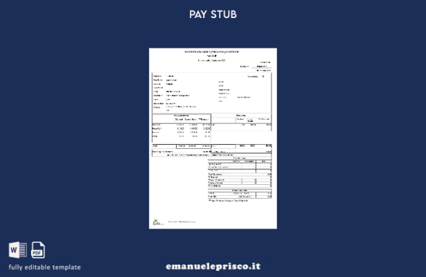 modello di busta paga Daneen Pharma in stile verificato